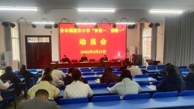 分水镇新农小学吹响“争第一、创唯一”冲锋号