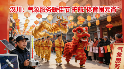 汉川：气象服务暖佳节  护航“体育闹元宵”