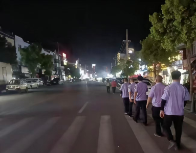 分水镇夜间巡逻护平安 筑牢辖区安全防线