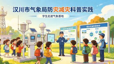 汉川市气象局开展防灾减灾科普实践，学生走进气象基地