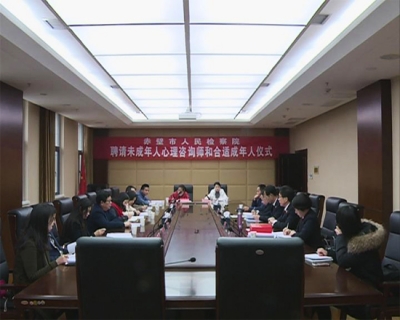 市检察院聘任“合适成年人”和心理咨询师