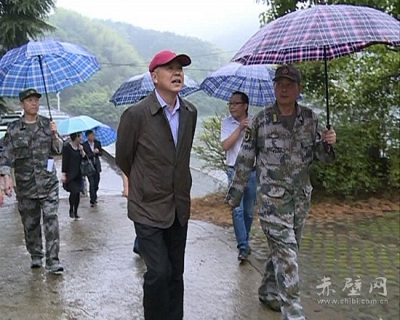 咸宁军分区司令员王炽松来赤调研水库防汛及河湖库长制推进工作情况