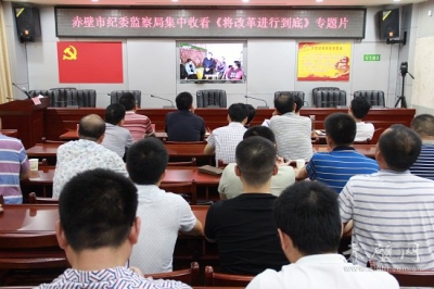 赤壁：《将改革进行到底》引纪检干部“追剧”热潮