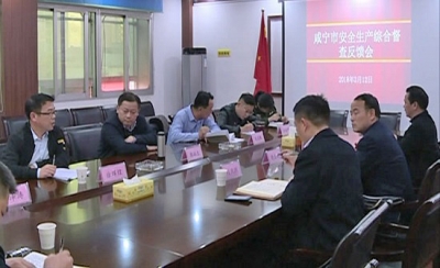 咸宁市安全生产第三督查组向赤反馈督查情况