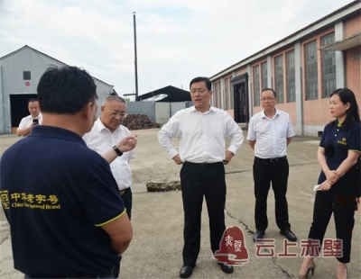 丁小强调研赤壁市青砖茶产业时强调 坚持茶史为魂 创新驱动 市场导向 让赤壁青砖茶重塑辉煌
