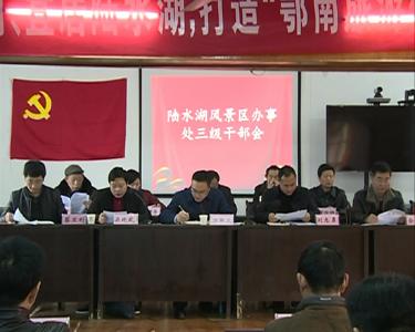 陆水湖风景区办事处召开三级干部会