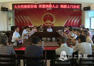 关爱残障人士 赤壁人大代表在行动