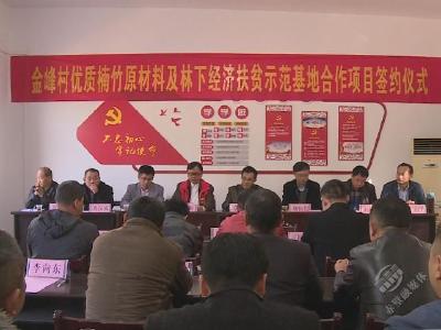 赤壁市金峰村优质楠竹原材料及林下经济扶贫示范基地项目成功签约
