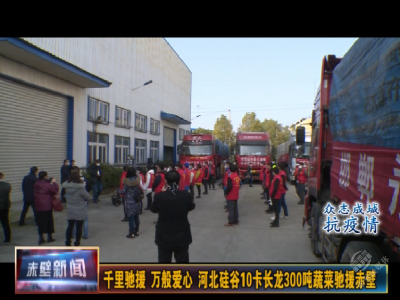 千里驰援 万般爱心 河北硅谷10卡长龙300吨蔬菜驰援赤壁