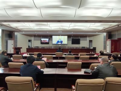 赤壁市收听收看全省生猪稳产保供及非洲猪瘟防控电视电话会