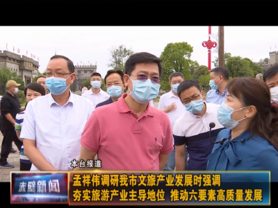 孟祥伟到通山赤壁调研文旅产业发展时强调：夯实旅游产业主导地位 推动六要素高质量发展