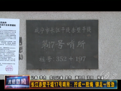 长江赤壁干堤17号哨所：拧成一股绳 铆足一股劲