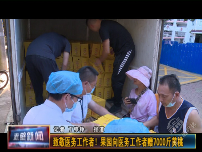 致敬医务工作者！赤壁爱心人士向医务工作者赠7000斤黄桃