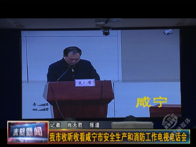 赤壁市收听收看咸宁市安全生产和消防工作电视电话会