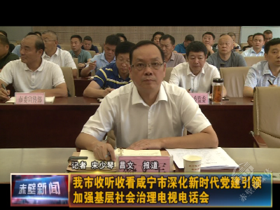 赤壁市收听收看咸宁市深化新时代党建引领加强基层社会治理电视电话会