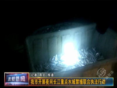 赤壁市开展夜间长江重点水域禁捕联合执法行动