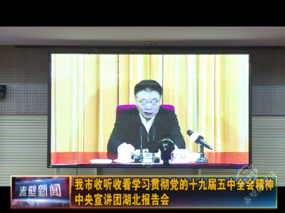 赤壁市收听收看学习贯彻党的十九届五中全会精神中央宣讲团湖北报告会