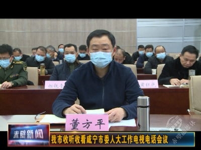 赤壁市收听收看咸宁市委人大工作电视电话会议