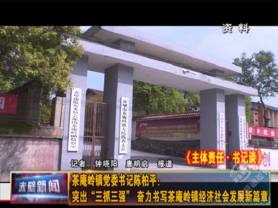 主体责任·书记谈⑦ | 茶庵岭镇党委书记陈柏平： 突出“三抓三强” 奋力书写茶庵岭镇经济社会发展新篇章