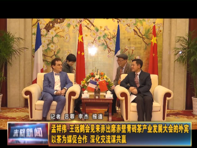 孟祥伟 王远鹤会见来赤出席赤壁青砖茶产业发展大会的外宾 以茶为媒促合作 深化交流谋共赢