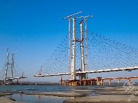 组图｜卧龙要过江——建设中的赤壁长江公路大桥