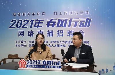 “云”端招聘促就业  赤壁市2021“春风行动”线上招聘正式启动