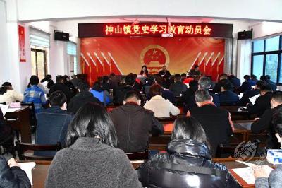 神山镇召开党史学习教育动员会
