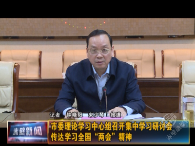 市委理论学习中心组召开集中学习研讨会 传达学习全国“两会”精神