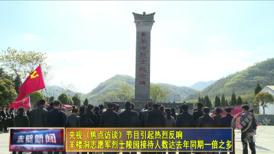 央视《焦点访谈》节目引起热烈反响 羊楼洞志愿军烈士陵园接待人数达去年同期一倍之多