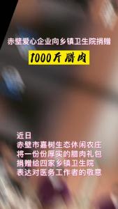 赤壁爱心企业向乡镇卫生院捐赠腊肉