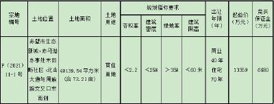赤壁市国有建设用地使用权拍卖出让公告