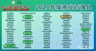 28.3万亩 亩均增收8000余元！咸丰县连续三年入选“中国茶业百强县”