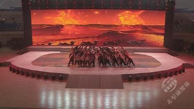 咸宁市第二届运动会开幕式场馆搭建完毕 演员已开始合排