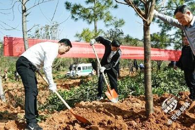 市“四大家”领导带头参加2022年春季义务植树活动