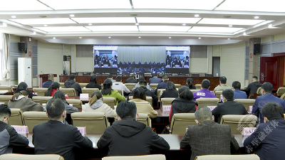 赤壁市收听收看省、咸宁市政府秘书长和办公厅（室）主任电视电话会议  