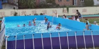 简易泳池不简单，农村娃安全度暑有保障
