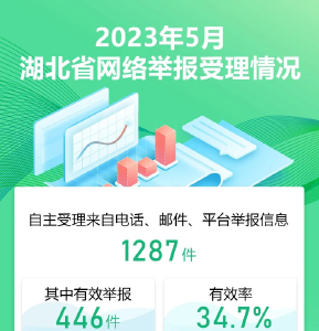 2023年5月湖北省网络举报受理情况