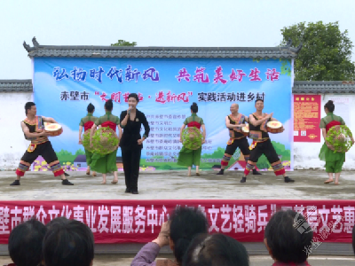 赤壁市“文明艺站·送新风”实践活动走进白石村