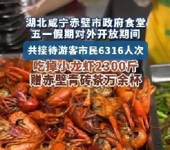 五一期间 赤壁市政府机关食堂共接待游客市民6316人次
