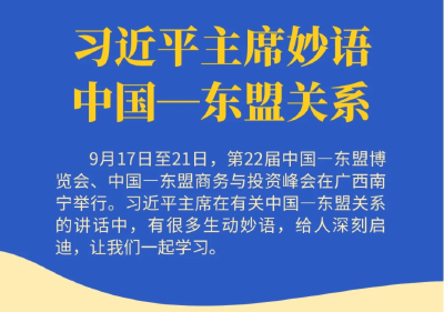 学习进行时丨习近平主席妙语中国—东盟关系