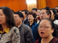 【图集】纪念红军长征胜利80周年大会