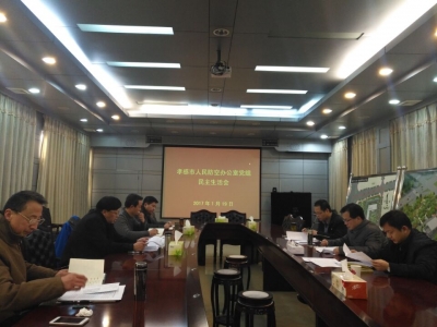 市人防办召开党组民主生活会