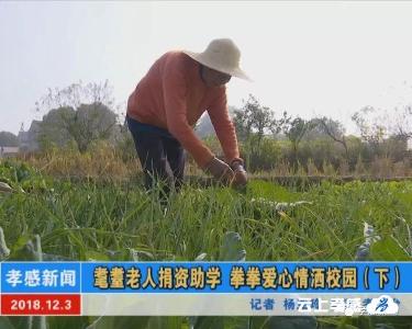 耄耋老人捐资助学 拳拳爱心情洒校园（下）