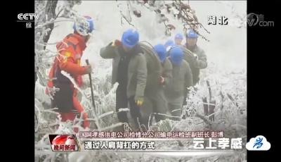 央视丨卫视聚焦孝感：春运返程路·雨雪扰归途 220千伏电网侧供电中断 国家电网全力抢修