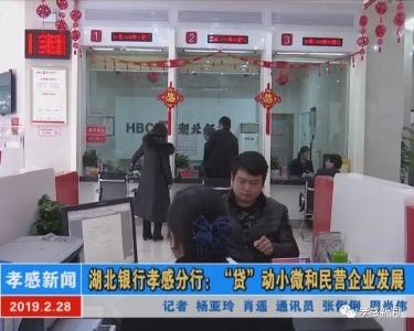 湖北银行孝感分行：“贷”动小微和民营企业发展