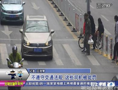 交警曝光台  不遵守交通法规 这些司机被处罚