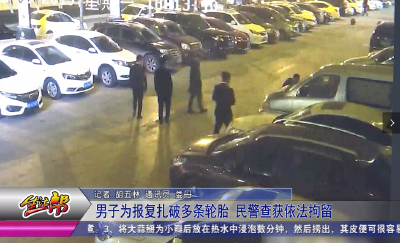 男子为报复扎车胎 民警查获依法拘留