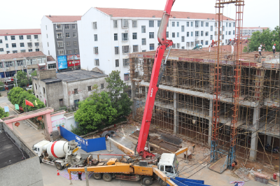 孝昌丨陡山乡综合文体服务中心完成主体结构建设
