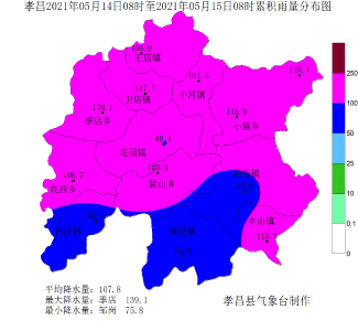 黄色预警！15日孝昌最大降水量139.1毫米！须防范雷暴及次生灾害！