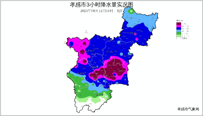 孝感市气象台发布雨情快报（2021年8月12日08时～12日11时）